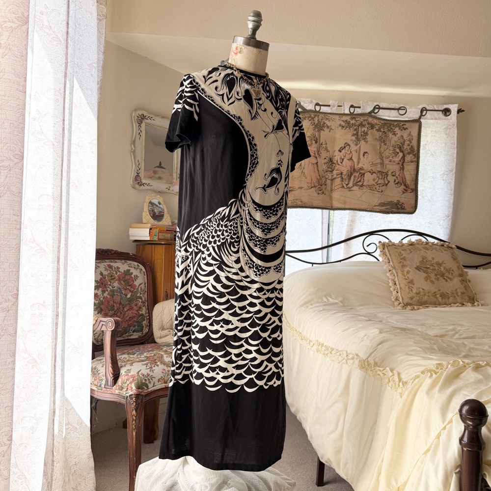 60s black maxi dress
